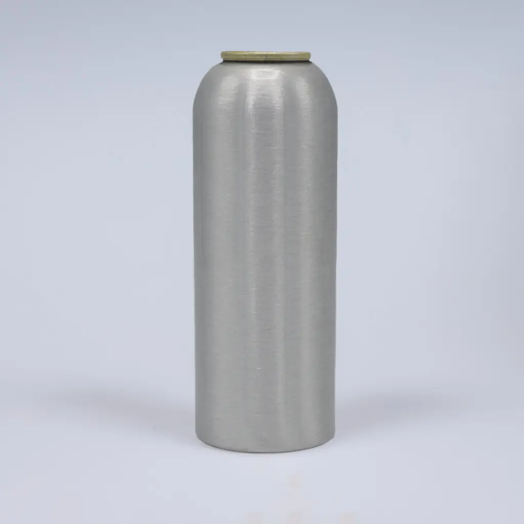 Round aluminum aerosol can, 53x150mm, Brushed metal base
